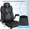 Costway Kneading Massage Office Chair Height Adjustable Swivel Chair with Flip-up Armrests